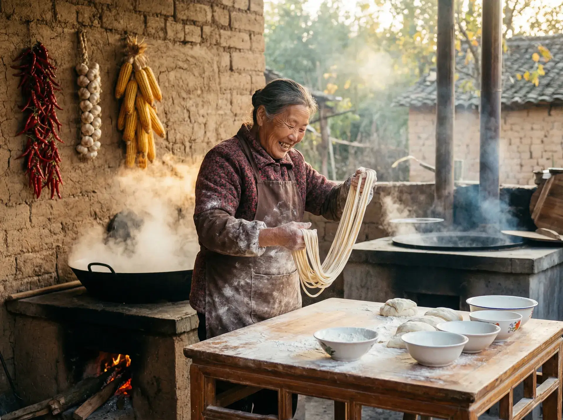 农家大嫂手擀面 - 国产VPSWINDOWS精品 乡村美食